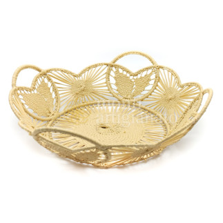 Round swallow basket in raffia