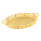 Oval raffia mesh tray