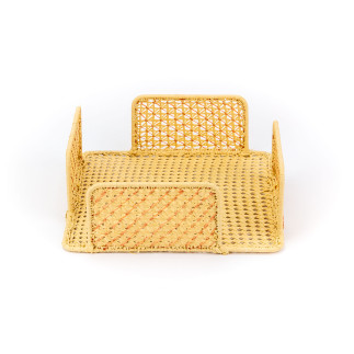 Raffia square napkin holder