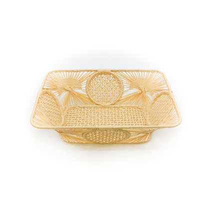 Rectangular raffia basket