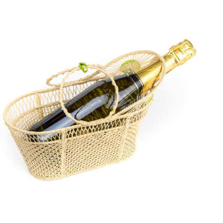 Raffia champagne holder