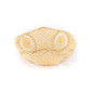 Small round basket in chocolate raffia Small round basket in chocolate raffia