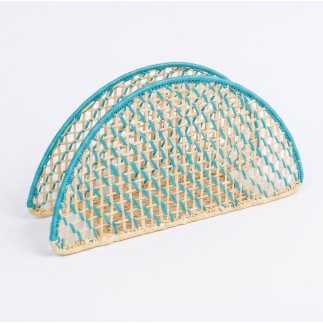 Raffia napkin holder